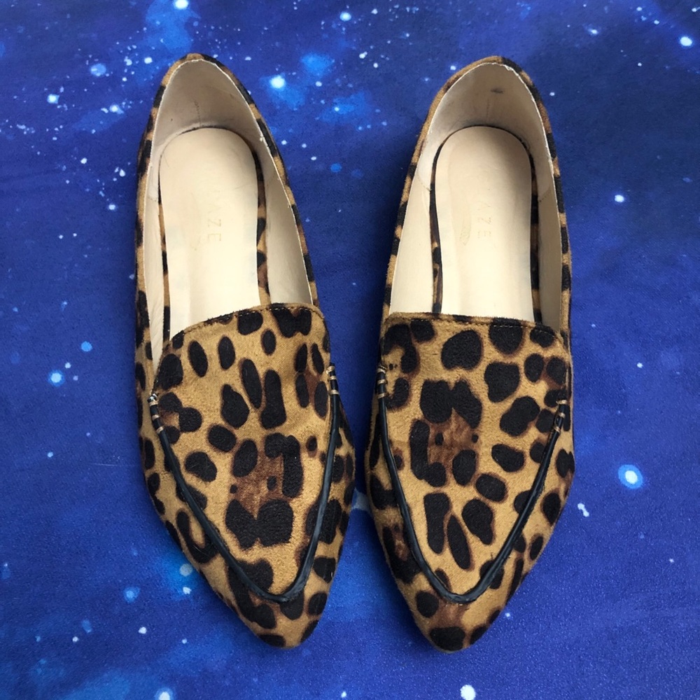 Suede Cheetah Loafers